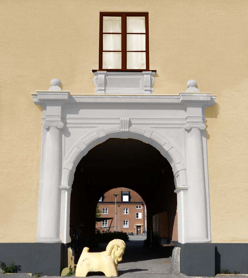 Kavrteret Albion ny ljusgul fasadfärg