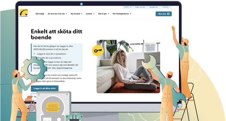 Delar av Gavlegårdarnas webbplats stängd 17 april – 20 april